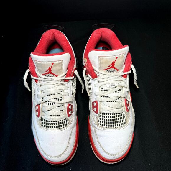 Size 7 - Nike Air Jordan 4 Retro OG GS Fire Red 2020 Men's Shoes - Picture 4 of 8